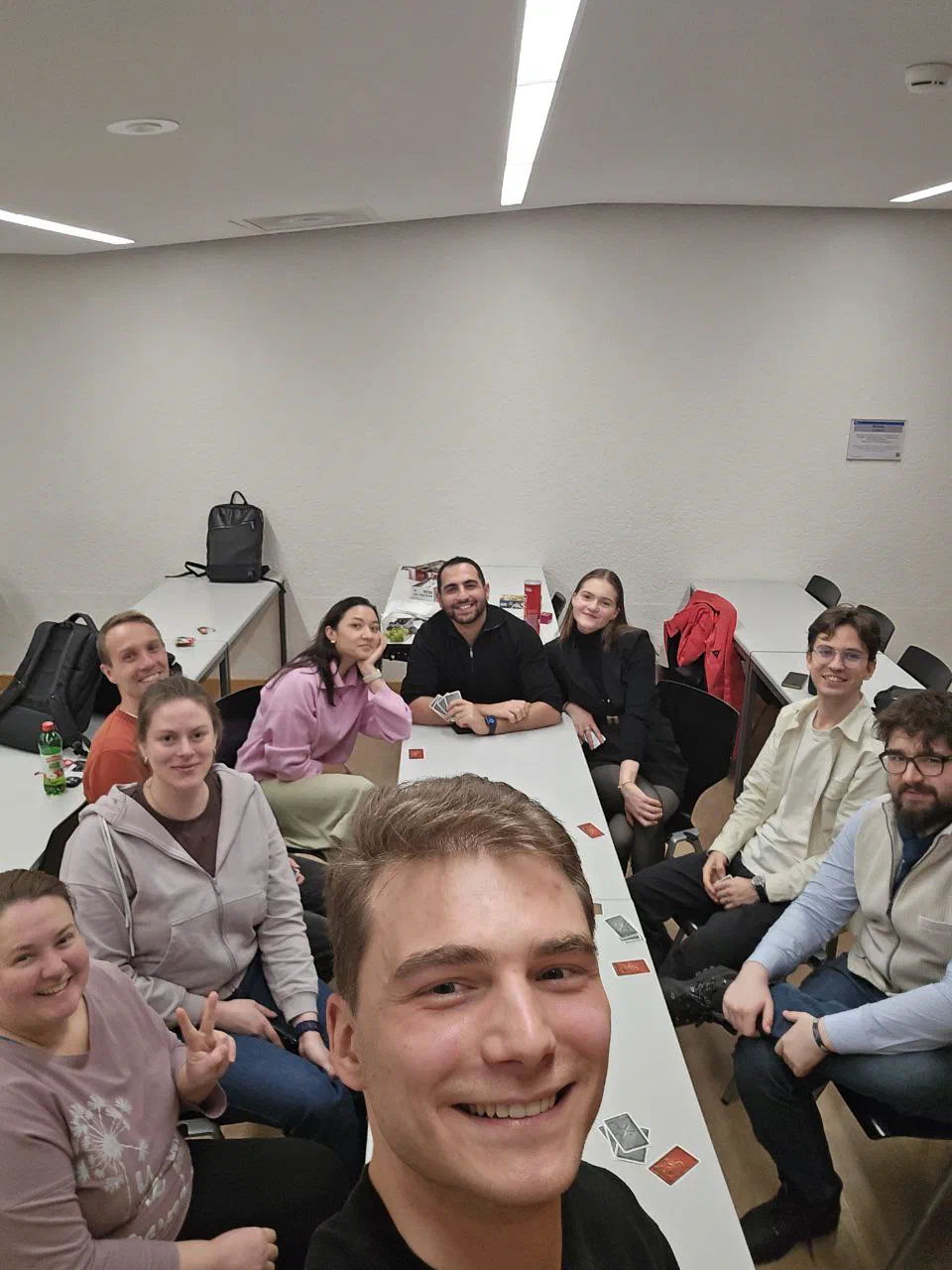 Friday game night around a table at ETH